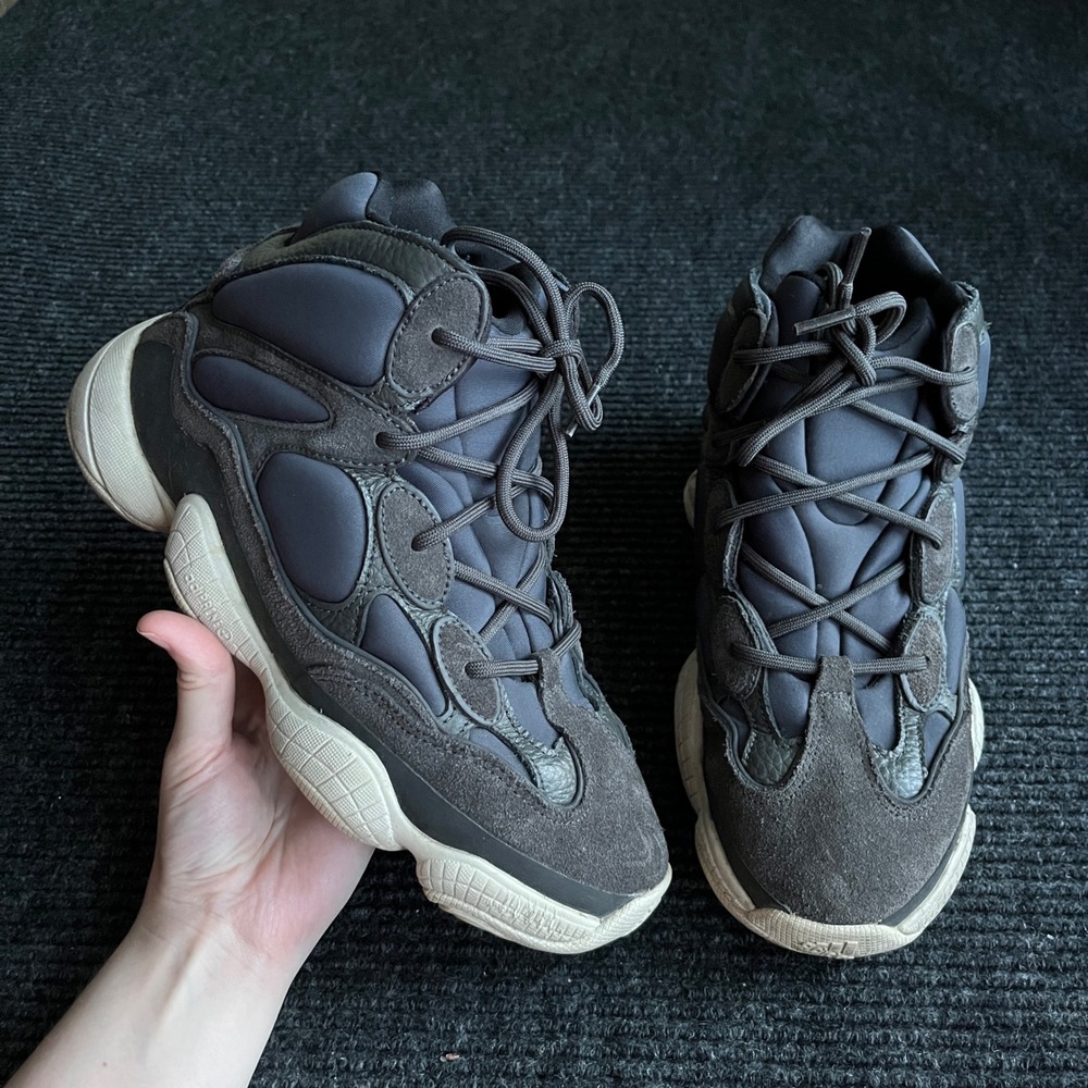 Adidas Yeezy 500 High Slate Mens 8.5 Grey Suede Leather Sneakers streetwear